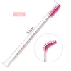 Nuevo 50 por paquete de cepillo para pestañas y labios desechable varilla de cristal cepillo para pestañas rizador de pestañas cepillo para labios sólido cepillo para labial