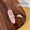 Anillo de diamante con engaste abierto de zirconia anillos apilables de diamantes accesorios para uñas de arte de uñas súper brillante rectángulo corazón huevo de paloma anillo de lujo ligero bolas de diamante para uñas de arte de uñas
