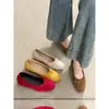 Primer Encuentro Jifa Bailarinas Francesas con Lazo Mujer Nuevas Otoño 2026 Retro Suaves de Corte Bajo Punta Redonda Zapatos de Salón