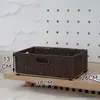 Caixa de Armazenamento Estilo Japonês, Cesta de Armazenamento para Sala de Estar e Quarto, Cesta de Armazenamento de Palha e Rattan Sintéticos, Cesta de Armazenamento para Armário de Casa