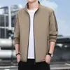 Jaqueta Clássica com Gola Alta para Homens, Novo Estilo Primavera e Outono, Casaco Casual com Três Listras, Jaqueta de Baseball, Estilo Leve para Negócios Masculino