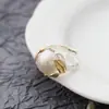 Set Mayorista de Joyería de Plata Nafoge con Perla de Agua Dulce Natural Anillo de Plata Ambiente de Moda Anillo de Flor de Plata 925 para Mujer
