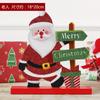 Adornos navideños, árbol de Navidad de madera, escritorio, pequeño muñeco de nieve de madera, mini adornos para árbol de Navidad DIY