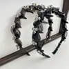Faixa de Cabelo de Malha com Strass Ondulado de Alta Qualidade para Mulheres, Faixa de Cabelo da Moda Alta, Acessório de Cabelo Versátil para Lavar o Rosto