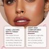 Eelhope Gloss Labial Líquido Roxo Escuro Fosco Leve Cor Natural Nude Maquiagem Preguiçosa Fácil de Colorir Gloss Labial Fosco