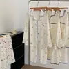 Pijama de Algodón Nube para Mujer, Cárdigan Delgado de Manga Larga para Primavera y Otoño, Estilo Dulce de Celebridad de Internet, Ropa de Casa Holgada para Chica, Se Puede Usar Afuera