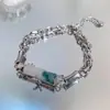 Nuevo Pulsera de Bambú Blanco con Nudos de Tinta China para Hombres y Mujeres Diseño de Nicho Estilo Simple y Fresco Joyería para la Mano Pulsera de Lujo Ligero para Pareja