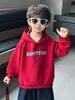 Sudadera con capucha estampada para niño de primavera y otoño, sudadera con capucha elegante estilo coreano para niños, prenda superior para niños de tamaño pequeño y mediano, calidad de exportación