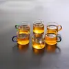 Taza de Té Pequeña de Kung Fu de Vidrio con Asa Tamaño Pequeño Transparente Engrosada Taza de Maestro Juego de Té para el Hogar