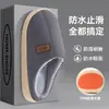 Pantuflas de interior para el hogar de otoño e invierno para mujer con sensación de amortiguación suave, suela gruesa, cálidas, de felpa, antideslizantes, pantuflas impermeables de PU para hombre