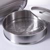 Vaporera de acero inoxidable para el hogar, gruesa, a cuadros, especial para cocinar al vapor, 16-40 cm