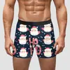 Aliexpress Amazon Regalo Navideño Transfronterizo Año Nuevo Ropa Interior para Hombre Pantalones Cortos de Seda de Leche de Cintura Media Alta Elásticos Transpirables