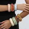 Pulsera elástica de acrílico con efecto difuminado, estilo retro europeo y americano, lujo accesible, pulsera simple de alta gama, pulsera de moda elegante para mujer