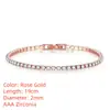 Pulsera de Tenis de Lujo Ligero Estilo Europeo y Americano de 2 mm para Mujer, Pulsera de Zirconia de Fila Única Completamente Diamantada para el Día a Día, Artículo Popular de Transmisión en Vivo de Tiktok Completamente Diamantada