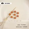 Accesorios para Joyería DIY Retro Acrílico Imitación Madera Cuentas Tubulares Pulsera Collar Joyería con Cuentas Flores para Zapatos Accesorios para Cinturón