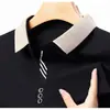 Camiseta de Manga Larga con Cuello de Tijera para Hombre, Comercio Exterior Transfronterizo, Otoño, Holgada, Casual, Versátil, Camisa Base Superior con Patrón Geométrico