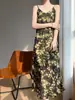 Vestido camisola de georgette floral amarillo fresco, ligero y vaporoso, entallado en la cintura, adelgazante, perfecto para salidas de verano, con un estilo suave, vestido largo