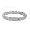 Pulseira de Prata Esterlina 925 Hip-Hop Europeu e Americano Ice 5mm Moissanita Açúcar, Estilo Ins, Unissex