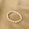 Pulsera de perlas de agua dulce con diseño original simple nuevo 2022, elástica ajustable, versátil, pulsera de alto sentido