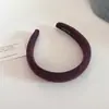 Faixa de Cabelo Esponjosa Colorida Tricotada Estilo Coreano Outono e Inverno Retrô com Aba Larga para Mulheres com Topo Alto do Crânio, Versátil Elegante, Presilha de Cabelo para Sair