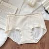 Pantalones fisiológicos sin costuras para el período menstrual, antifugas laterales, con letras, cintura, cabeza, cómodos, transpirables, antibacterianos, ropa interior de algodón para mujer