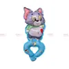Nuevo Gato Lindo Ratón Globo de Película de Aluminio Decoración de Cumpleaños para Niños Tocado de Jardín de Infancia Palo para la Muñeca Globo de Película de Aluminio