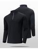 Leve ao ar livre meio zíper gola alta primavera nova manga longa camiseta golfe esportes topo alta base de fitness elástica S