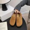 Zapatos Birkenstock Retro Japoneses para Mujer 2026 Otoño Nuevo Estilo Cómodos Suela Gruesa Aumentadores de Altura Mocasines Birkenstock Mocasines de Cobertura Total