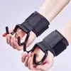 Ganchos de Agarre para Levantamiento de Pesas con Muñequeras Correa de Muñeca para Mano-Barra Gimnasio Fitness Gancho Correa de Peso Guantes de Potencia para Dominadas
