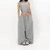 Calça Esportiva Casual Longa Solta com Strass Estilo Jazz Retro Americano para Homens e Mulheres, Calça Longa Solta e Fluida para Dança