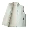 Chaleco Outdoor para Hombre de Doble Cara con Forro de Polar, Otoño/Invierno, Cuello Alto, Impermeable, Resistente al Desgaste, Multibolsillos, Chaleco de Fotografía