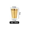 Taza de Cerveza de Acero Inoxidable 304 Taza para Jugo Bebida Fría Camping Restaurante Vaso de Agua de una Sola Capa Taza de Café Oro Moderno Simple