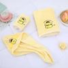 Nuevo Set de Baño para Niños Kouromi Merleti Pudding Dog Toalla Toalla de Coral Fleece Bordada Gorro para Secar el Cabello Toalla de Baño