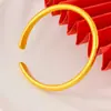 Novo Bracelete Dourado Areia Estilo Chinês com Ferradura e Nuvem de Bênção para Mulheres, Bracelete Aberto Antigo Banhado a Ouro Cobre, Grande Tendência Chinesa