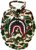 Suéter 3D Bape cabeza de mono estampado cabeza de tiburón patrón cos suéter con capucha sudadera con capucha y cremallera al por mayor
