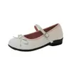 Zapatos Mary Jane Dulces con Lazo y Tacón Bajo para Mujer 2026 Otoño Nuevos Bailarinas de Correa Única Zapatos Elegantes para la Noche