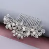 Accesorios para el Cabello de Novia Transfronterizos, Peine de Aleación de Perlas y Pedrería, Accesorios para el Cabello de Estilo Antiguo, Recogido de Cristal, Especial para Bodas