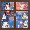 Nuevo Pegatina de Navidad Blanco Papá Noel Árbol Pegatina para Ventana Muñeco de Nieve Copo de Nieve Ciervo Decoración para Ventana Pegatina Electrostática Flor para Ventana
