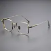Armação de Óculos para Miopia Ultra-Leve de Titânio Nova de Danyang para Homens, Anti-Luz Azul, Aro Largo, Modelo 80984, Adequada para Lentes de Grau