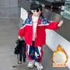 Conjunto de Lã Ultraman para Meninos 2026 Novo Estiloso Inverno Roupa de Esqui Infantil Roupas de Menino Outono/Inverno Moda