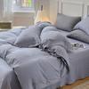 Ropa de Cama para Hotel y B&B Estilo Botón Estilo Liso Juego de Cuatro Piezas Imitación Algodón Puro Algodón Lavado Juego de Tres Piezas Cómodo