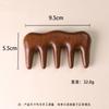 Peine de Masaje de Sándalo Peine Meridiano para el Cuero Cabelludo Peine de Masaje de Dientes Anchos Peine de Madera Maciza para el Hogar Pequeño Peine de Cinco Dientes Souvenir Sándalo Dorado