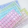 Dongzhou Azúcar de Roca Transparente Grande 14*10 Fino K9 Punta Larga de Ángulo Recto Fondo Plano Uñas Diamante Uñas Diamante Accesorios de Joyería 10 Piezas