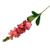 Decoração de flor artificial tom avermelhado em haste única, bola de flor para corredor de flor de seda, material para arranjo de flor de mesa para restaurante e casamentos ao ar livre