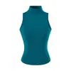 Top de tirantes sin mangas de cuello alto ajustado Pure Desire para mujer, estilo nuevo 2026, deportivo, ajustado, color liso, capa interior