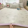 Capa Superior Clase A 100% Polietileno PE Hielo Frijol Enfriamiento Jacquard de Alto Grado Sandwich Compuesto Alfombrilla Suave de Enfriamiento Ropa de Cama