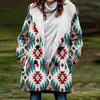[Procesamiento Personalizado] Nuevo Abrigo de Invierno para Mujer con Felpa Estilo Europeo y Americano Abrigo con Capucha Navideño 3D Venta al por Mayor