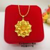 Vietnam areia ouro novo pingente de flor feminino 3 kits colar anel latão banhado a ouro joias atacado vendas diretas da fábrica