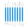 Set de herramientas de modelado con arcilla de plástico de 8 piezas transfronterizo, materiales de arte para niños, cuchillo de modelado con arcilla, herramientas de arcilla para manualidades DIY de modelos