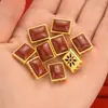 Joyería DIY de oro antiguo accesorios rojos del sur accesorios de oro arena pulsera cuadrada de oro viejo pulsera porosa material de cuerda trenzada